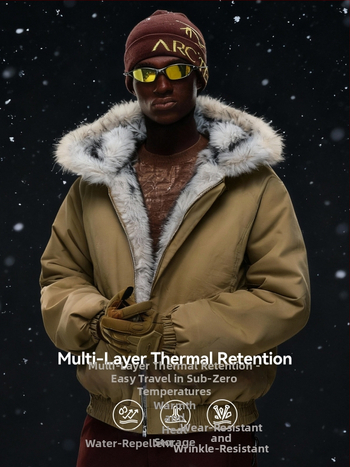 Pánska bunda s stojacím golierom, zips, polyesterová výplň, 3D kapsy, zimná sezóna 2025