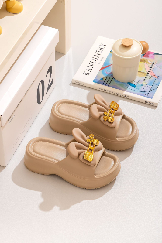 Sandale platformă pentru femei – partea superioară EVA, talpă EVA, vârf rotund, brand ZMJ, primăvara 2025