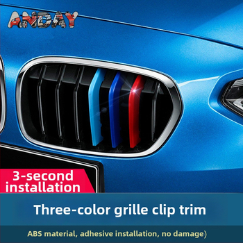 BMW grotinė dekoratyvinė juosta su trimis spalvomis ir snap-on sagtimi – ABS, suderinama su E60, 1/2/3/5 serijomis ir X1–X7, 8 Series