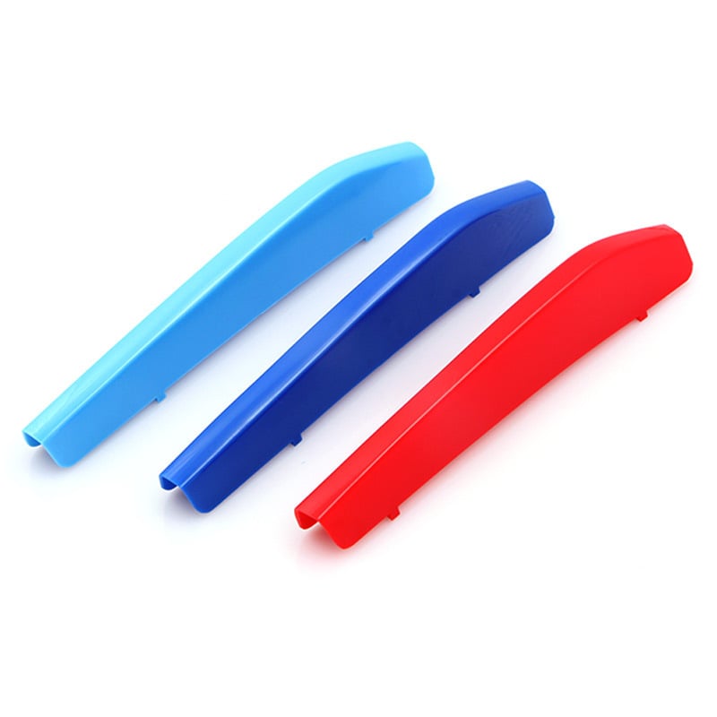 BMW γρίλια τρισχρωμη διακοσμητική λωρίδα με snap-on κούμπωμα – ABS, συμβατή με E60, σειρές 1/2/3/5 και X1–X7, 8 Series