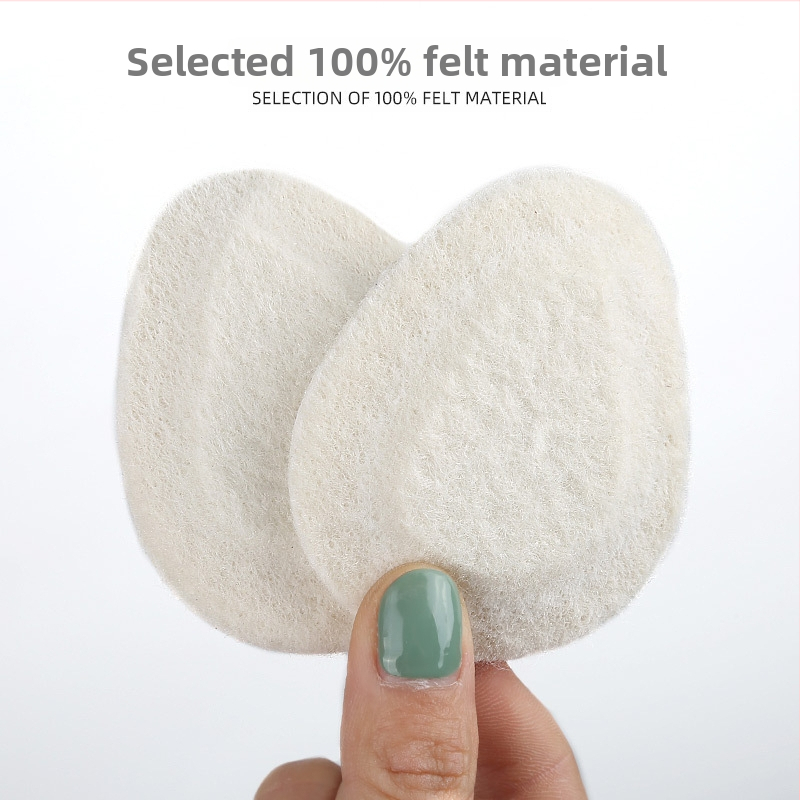 Priekšējās pēdas daļas uzlikas no filca - pašlīmējoša, elpojoša; samazina spiedienu un nolietojumu; piemērota sporta kurpēm, ādas, ikdienas un auduma kurpēm