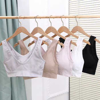 Õmblusteta rindwrap-top laiad õlapaelad — hingav ja mugav, täiskuppidega, vormitud kupud (ülemised õhukesed, alumised paksed), 90–95% nailonist segu