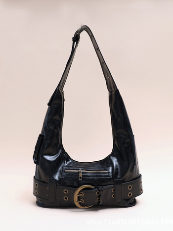 Tote torba - PU koža, Vintage stil, Veliki kapacitet, Zip zatvaranje, Unutarnja podstava od poliestera