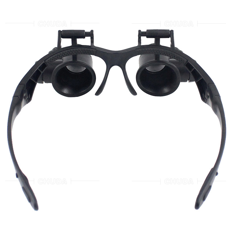 Galvos užsidėjimo didinamoji lęšio su LED apšvietimu, keičiamas galvos dirželis ir lęšiai, didinimas 10x–25x, plastiko korpusas su akriliniais lęšiais, modelis 9892F