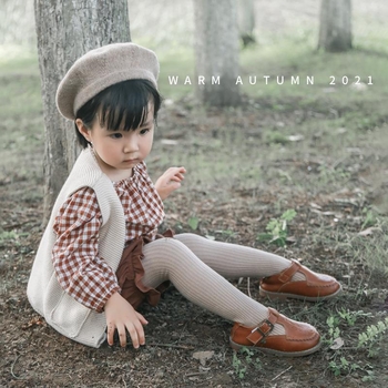 Dječje tajice od pamuka za djevojčice, dvostruka igla, prozračne, jednobojne, proljeće i jesen