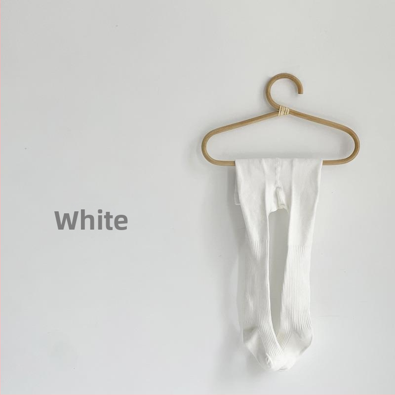 Bērnu zeķbikses meitenēm no kokvilnas ar divu adatu adījumu, elpojošas, vienkrāsainas, pavasaris-rudens