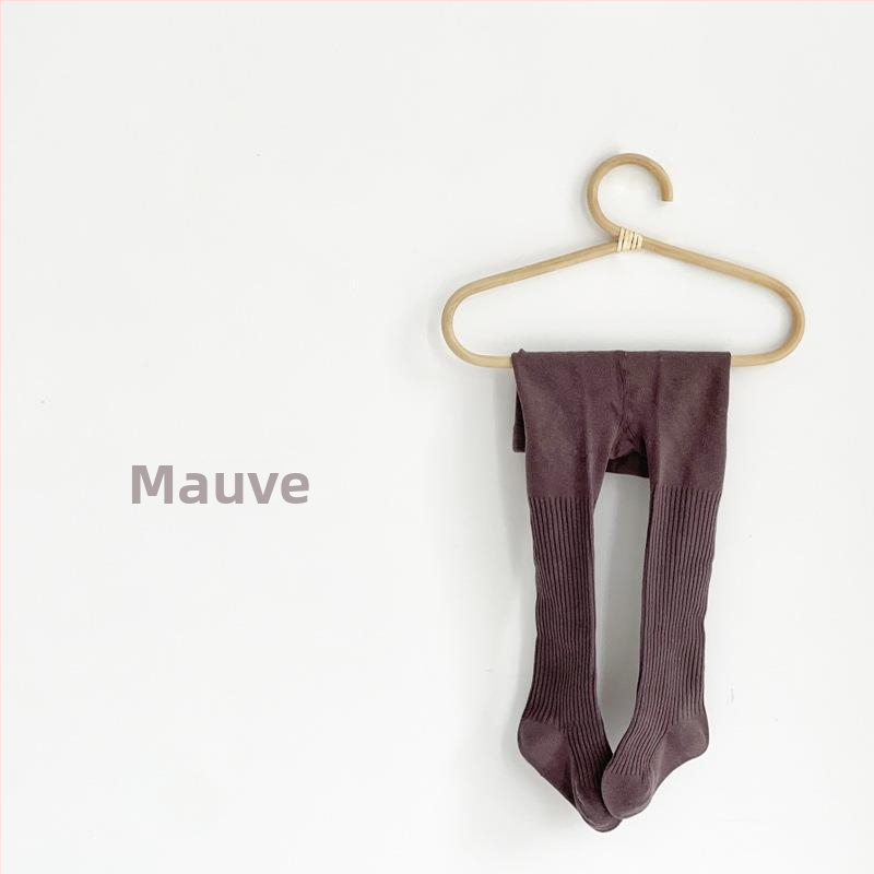 Bērnu zeķbikses meitenēm no kokvilnas ar divu adatu adījumu, elpojošas, vienkrāsainas, pavasaris-rudens