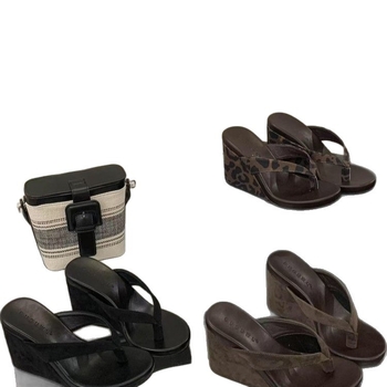 Naiste libisemiskindlad paksu tallaga platvorm-sandaalid ümmarguse varba, pealmine kiht super-fiber, kummist tallap, lihtne stiil, 2025 kevad