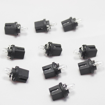 T5 B8.5D Автомобилен индикатор за табло, централен индикатор, 12V, 2W, ABS+стъкло, гнездо за директно включване с малка крушка