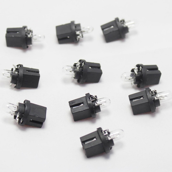 T5 B8.5D Автомобилен индикатор за табло, централен индикатор, 12V, 2W, ABS+стъкло, гнездо за директно включване с малка крушка