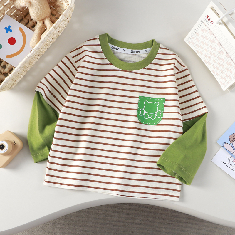 Παιδικό μπλουζάκι από 100% βαμβάκι, μακριά μανίκια, στρογγυλή λαιμόκοψη, μοτίβο με κινούμενα σχέδια, για παιδιά 1–3 ετών