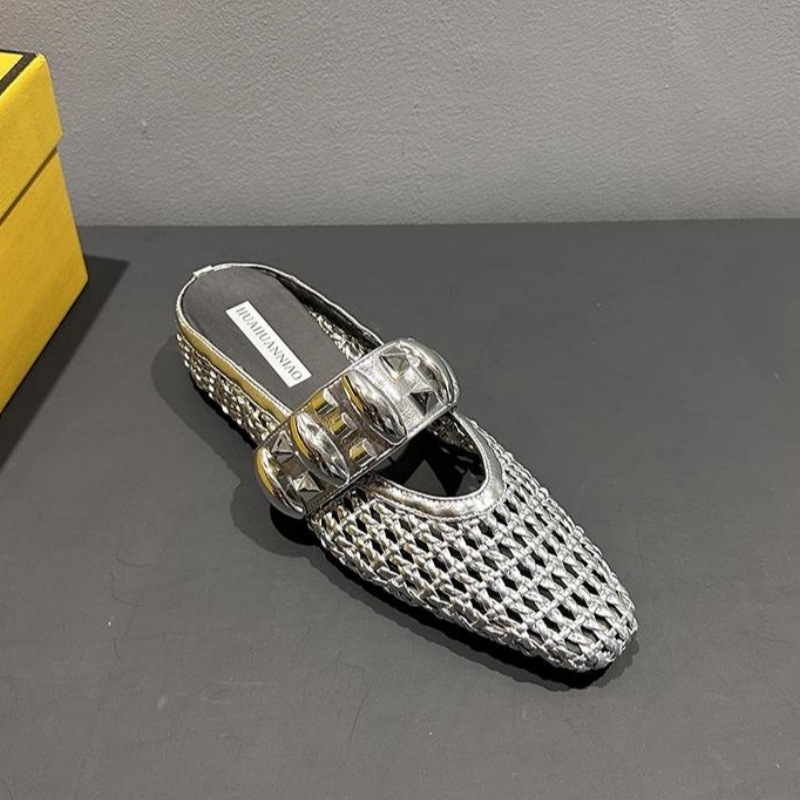 Naiste igapäevased lamedad jalanõud ruudukujulise ninaga, PU ülemine, kummist tald, ilma voodrita