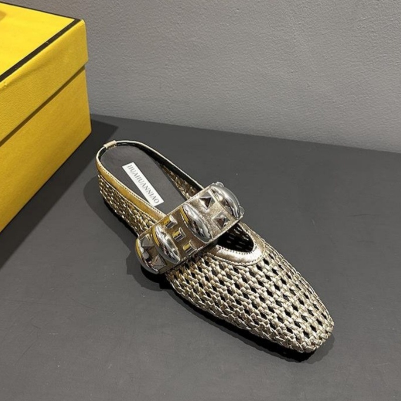 Naiste igapäevased lamedad jalanõud ruudukujulise ninaga, PU ülemine, kummist tald, ilma voodrita