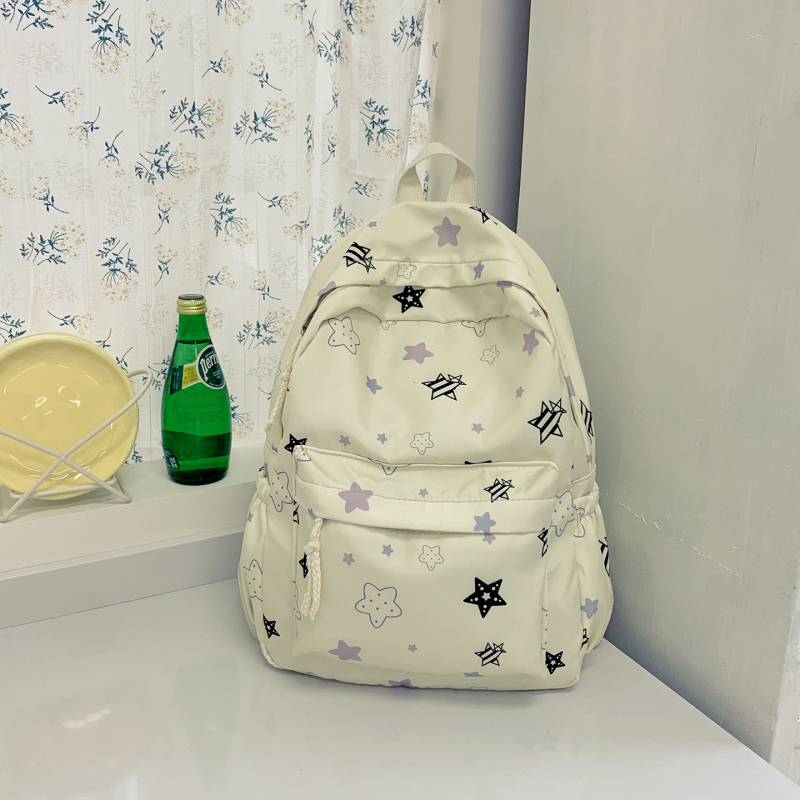 Rucsac școlar în stil Autumn Star Ins-style, cu model geometric, din nylon, capacitate 20–35 L, potrivit pentru laptop de 13 inch, bretele curbate, vară 2025 lansare
