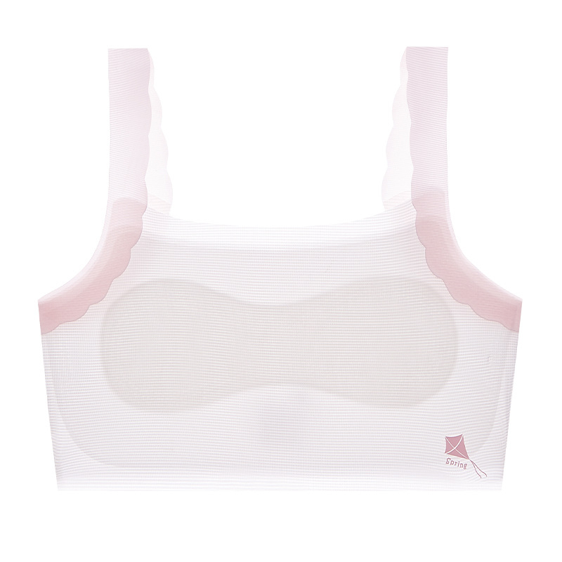 Han Yiting Αθλητικό σουτιέν για κορίτσια, 9–13 ετών, Νάιλον 70–80%, Κύπελλο πλήρους κάλυψης, χωρίς μπανέλες, Αναπνέον και άνετο