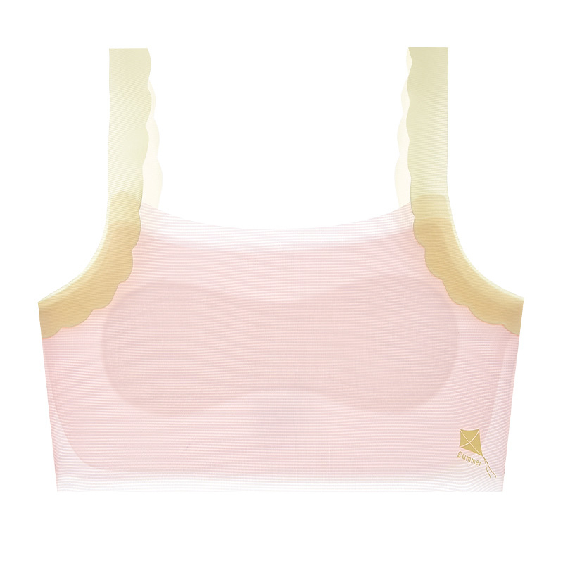 Han Yiting Αθλητικό σουτιέν για κορίτσια, 9–13 ετών, Νάιλον 70–80%, Κύπελλο πλήρους κάλυψης, χωρίς μπανέλες, Αναπνέον και άνετο