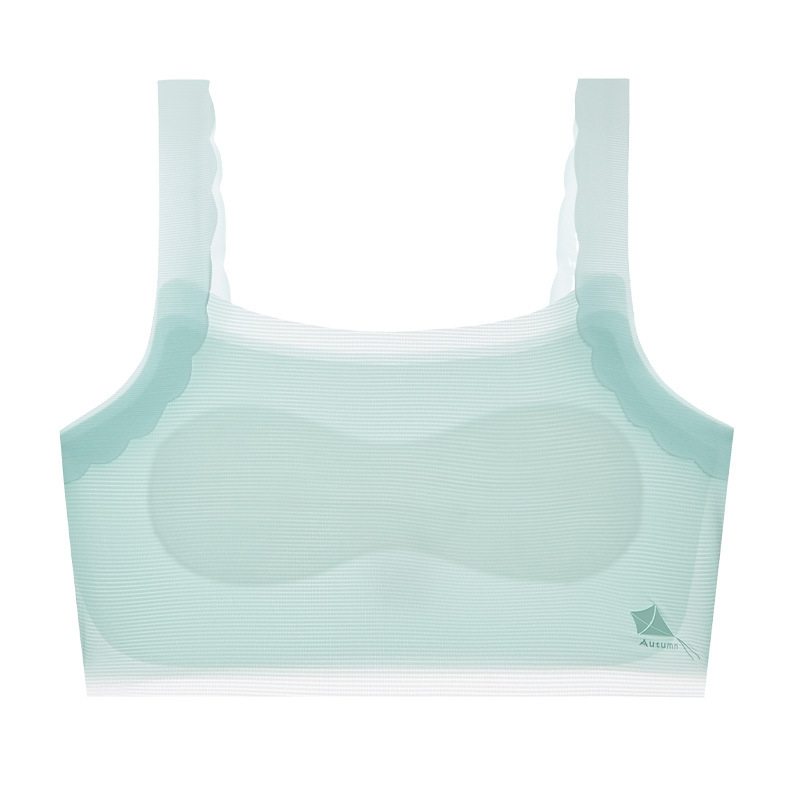 Han Yiting Αθλητικό σουτιέν για κορίτσια, 9–13 ετών, Νάιλον 70–80%, Κύπελλο πλήρους κάλυψης, χωρίς μπανέλες, Αναπνέον και άνετο