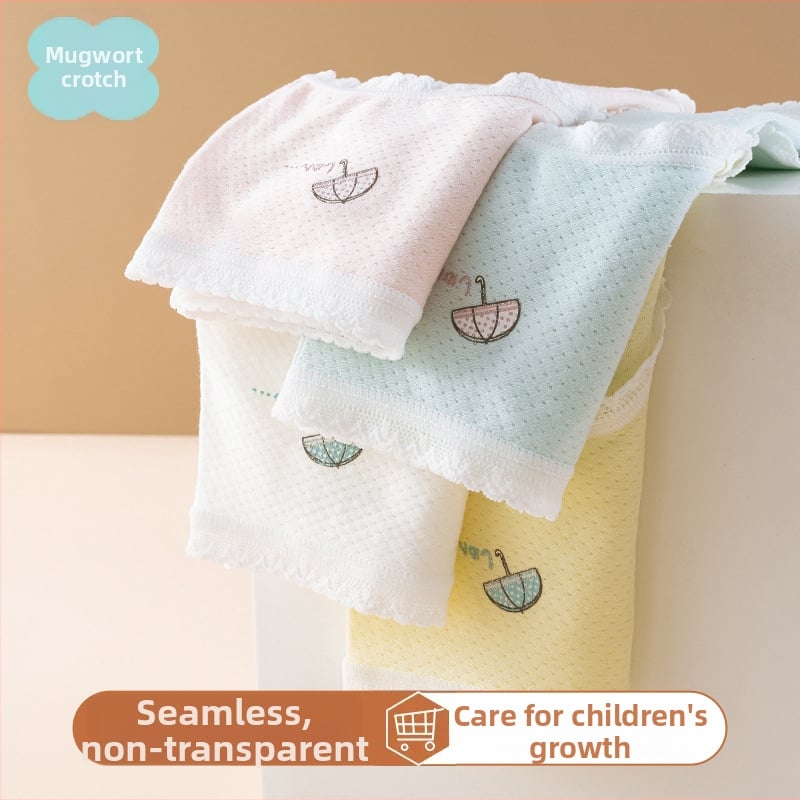 Κοριτσίστικο εσώρουχο από modal με βαμβακερή επένδυση καβάλου, Jacquard ύφανση, αναπνεύσιμο και αντιβακτηριακό, μεσαία μέση, για όλες τις εποχές