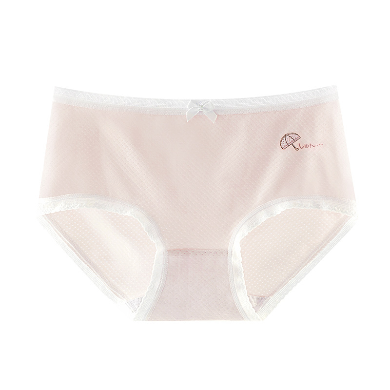 Κοριτσίστικο εσώρουχο από modal με βαμβακερή επένδυση καβάλου, Jacquard ύφανση, αναπνεύσιμο και αντιβακτηριακό, μεσαία μέση, για όλες τις εποχές