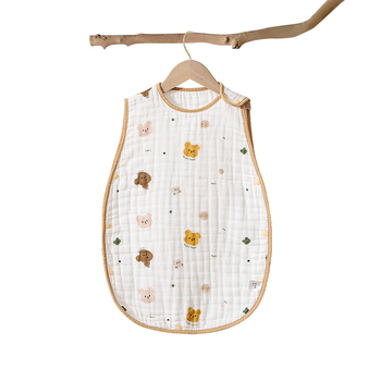 Soft Yun Бебешки безръкав спален чувал от памук за лято, лек, anti-kick