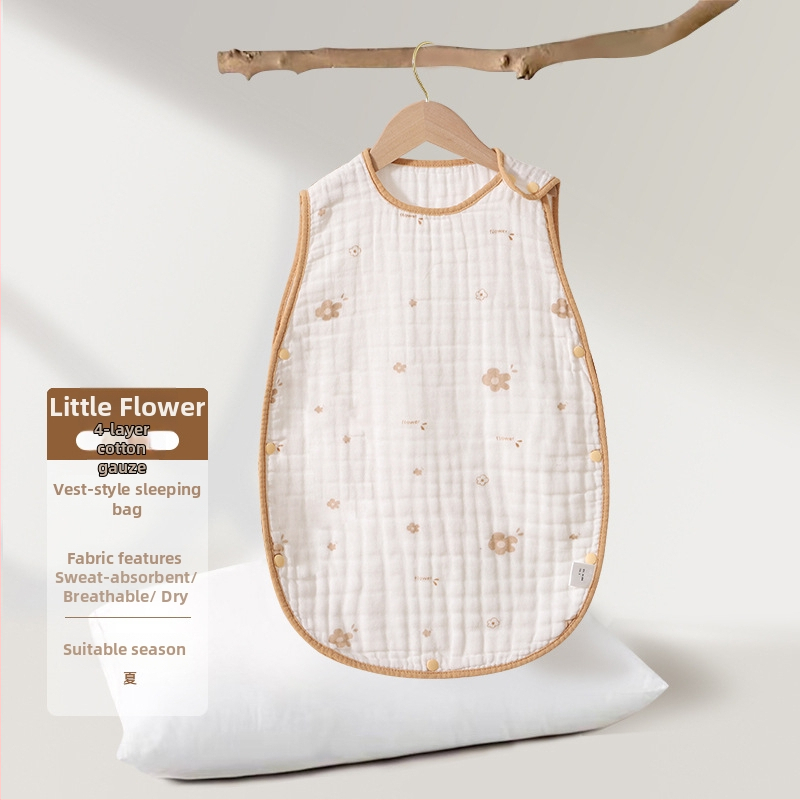 Soft Yun Kūdikio be rankovių miego maišas iš medvilnės vasariškai lengvas anti-kick
