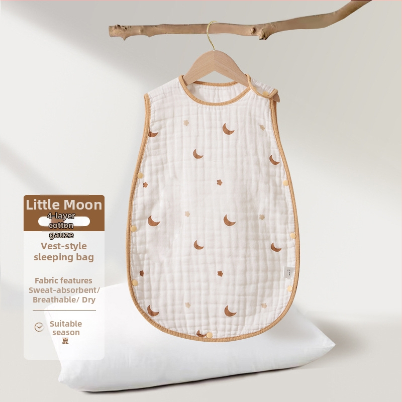 Soft Yun Kūdikio be rankovių miego maišas iš medvilnės vasariškai lengvas anti-kick