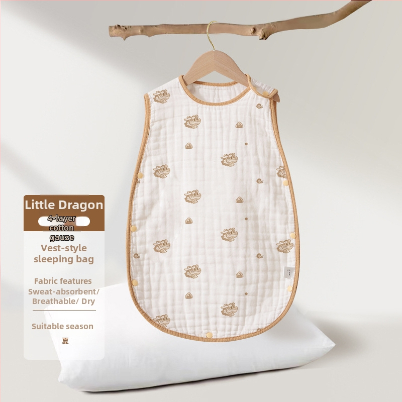 Soft Yun Kūdikio be rankovių miego maišas iš medvilnės vasariškai lengvas anti-kick