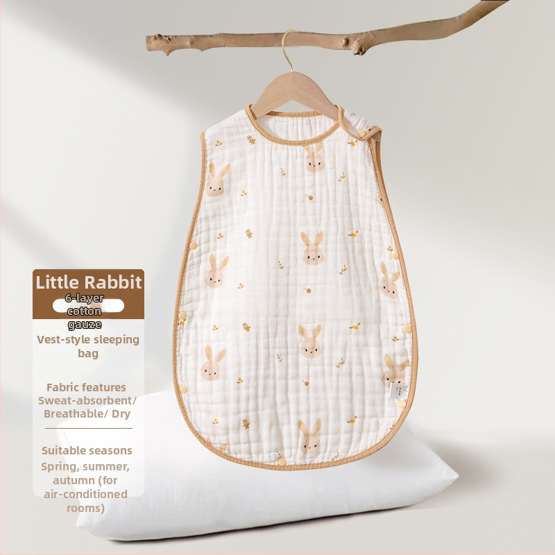 Soft Yun Kūdikio be rankovių miego maišas iš medvilnės vasariškai lengvas anti-kick
