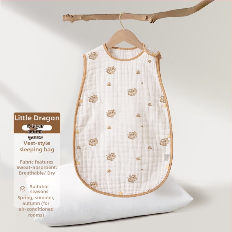 Soft Yun Kūdikio be rankovių miego maišas iš medvilnės vasariškai lengvas anti-kick