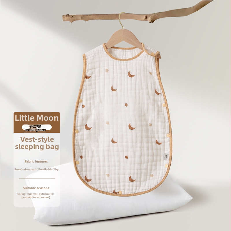 Soft Yun Kūdikio be rankovių miego maišas iš medvilnės vasariškai lengvas anti-kick