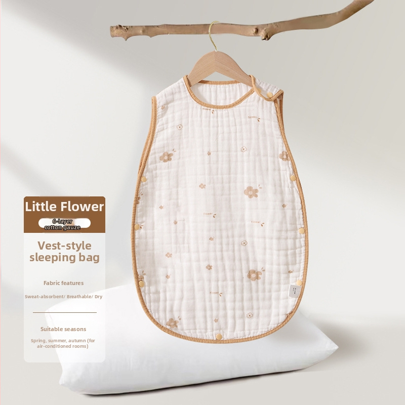 Soft Yun Kūdikio be rankovių miego maišas iš medvilnės vasariškai lengvas anti-kick