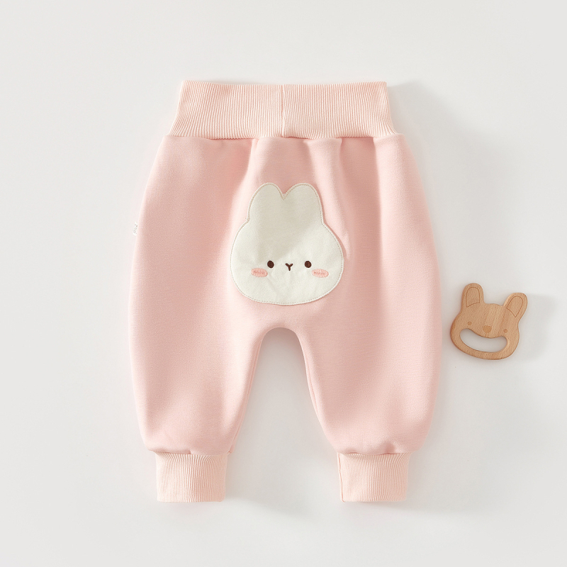 Pamut alvópants gyerekeknek, magas derekú hasvédővel, bélés plüss, 94% pamut + 6% spandex, tavasz–ősz, 1–3 évesek