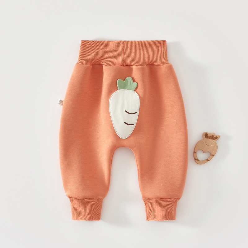 Pamut alvópants gyerekeknek, magas derekú hasvédővel, bélés plüss, 94% pamut + 6% spandex, tavasz–ősz, 1–3 évesek