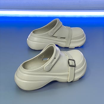 Női EVA szandálok 5 cm vastag talppal, magasságot növelő, csúszásmentes, zárt orrú, mindennapi casual