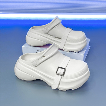 Női EVA szandálok 5 cm vastag talppal, magasságot növelő, csúszásmentes, zárt orrú, mindennapi casual