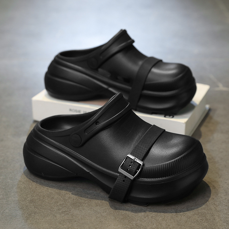 Női EVA szandálok 5 cm vastag talppal, magasságot növelő, csúszásmentes, zárt orrú, mindennapi casual