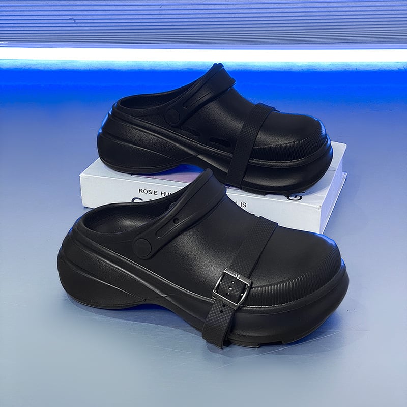 Női EVA szandálok 5 cm vastag talppal, magasságot növelő, csúszásmentes, zárt orrú, mindennapi casual