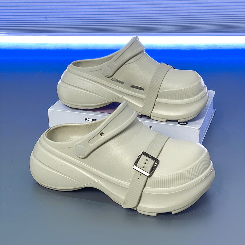 Női EVA szandálok 5 cm vastag talppal, magasságot növelő, csúszásmentes, zárt orrú, mindennapi casual