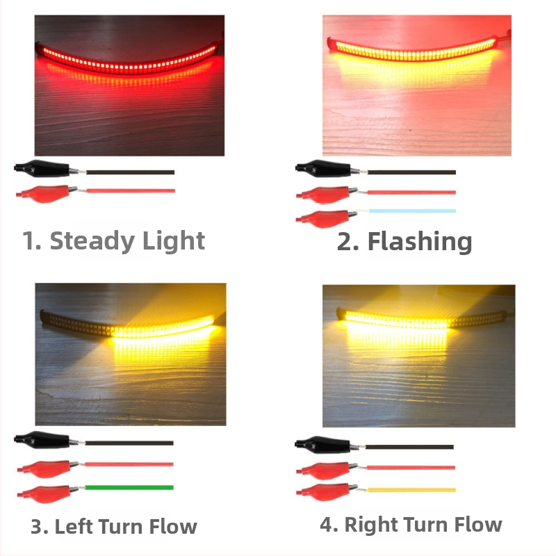 Motorratta LED piduri- ja suunatuli ning registreerimisnumri valgustus: 12V, 5W, 2835 LED, korpus, PVC+LED