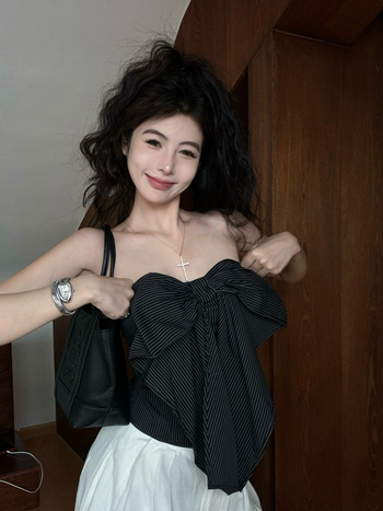 Tubo viršus – siauras pjūvis, Chenille audinys su Spandex, 2024 m. vasara