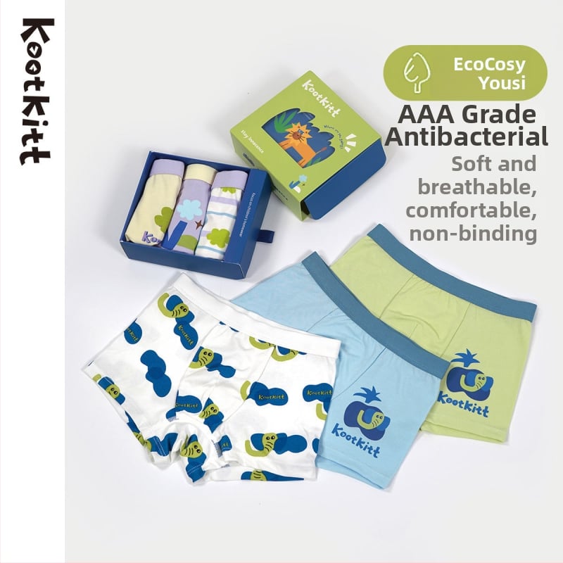 kootkitt Παιδικά μποξέρ εσώρουχα, σετ 3 τεμαχίων, Βισκόζη 92% (Μείγμα χημικών ινών), Για παιδιά 3–8 ετών