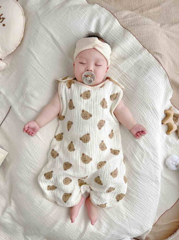 Miego maišelis su vestu kūdikiams ir vaikams, 95%+ medvilnės audinys, medvilnės užpildas, vasara, animacinis raštas