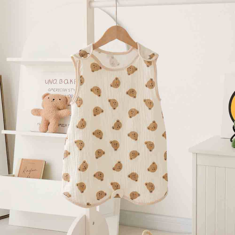 Miego maišelis su vestu kūdikiams ir vaikams, 95%+ medvilnės audinys, medvilnės užpildas, vasara, animacinis raštas