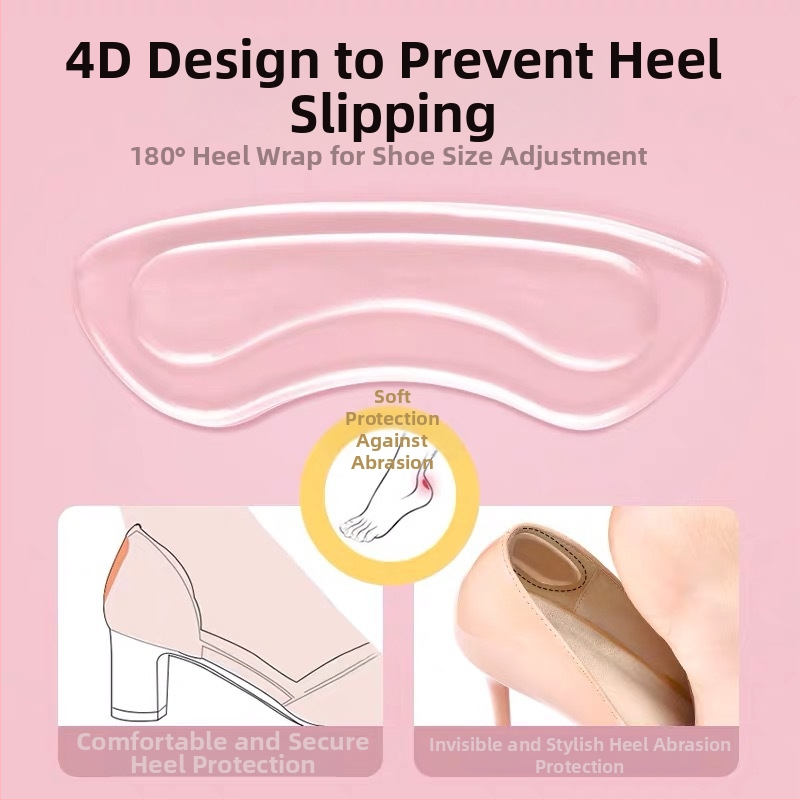 4D caurspīdīgs papēža uzlīme – pretnodiluma aizsardzība, piemērots sporta apaviem, ādas apaviem, zābakiem, sandaļiem, ikdienas un darba apaviem, visu sezonu