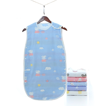 Zīdaiņu guļammaiss ar sešiem kokvilnas gazes slāņiem un pretsitienu vestu – 100% kokvilna, viegls