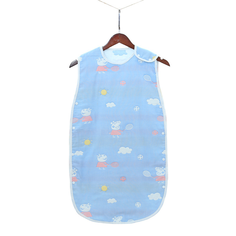 Zīdaiņu guļammaiss ar sešiem kokvilnas gazes slāņiem un pretsitienu vestu – 100% kokvilna, viegls