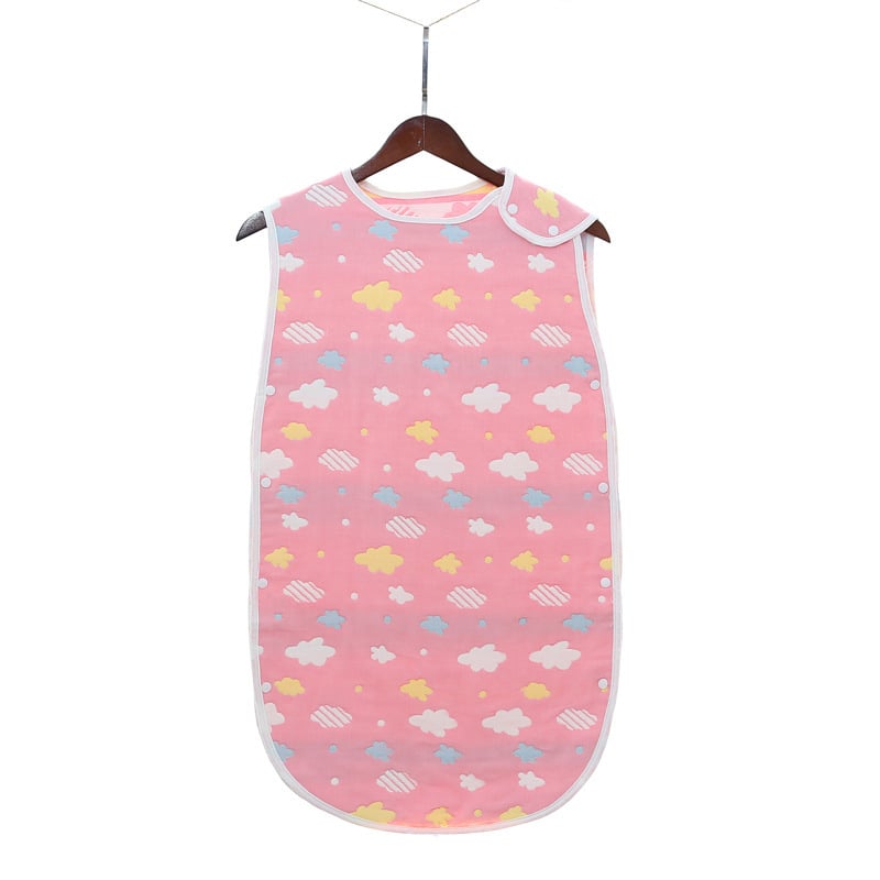 Zīdaiņu guļammaiss ar sešiem kokvilnas gazes slāņiem un pretsitienu vestu – 100% kokvilna, viegls