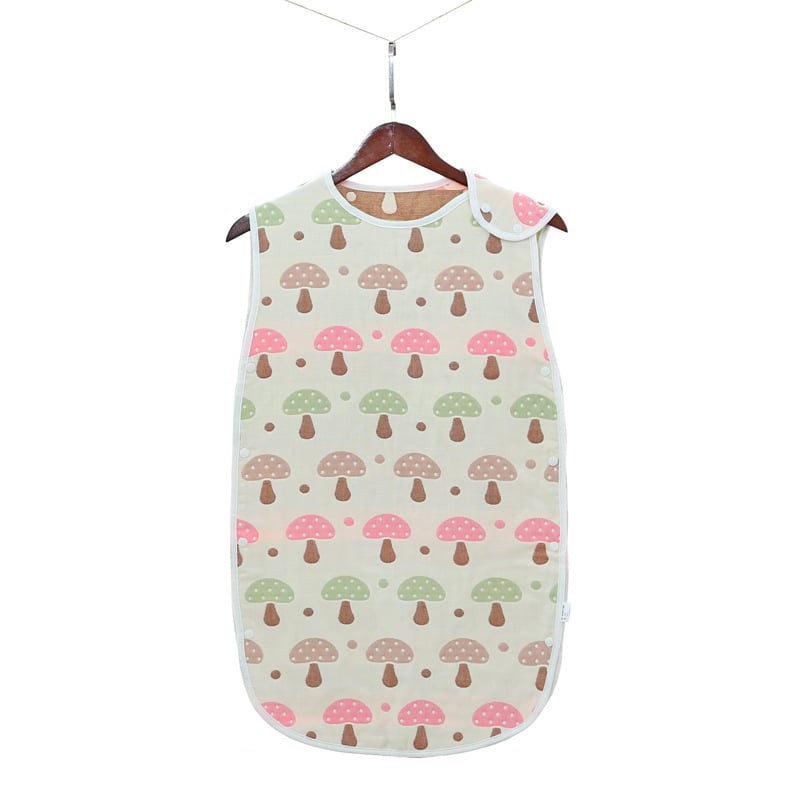 Zīdaiņu guļammaiss ar sešiem kokvilnas gazes slāņiem un pretsitienu vestu – 100% kokvilna, viegls