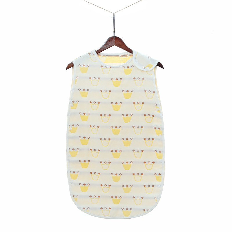 Zīdaiņu guļammaiss ar sešiem kokvilnas gazes slāņiem un pretsitienu vestu – 100% kokvilna, viegls