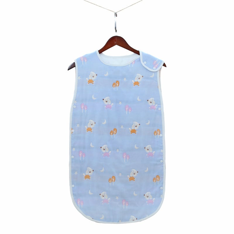 Zīdaiņu guļammaiss ar sešiem kokvilnas gazes slāņiem un pretsitienu vestu – 100% kokvilna, viegls